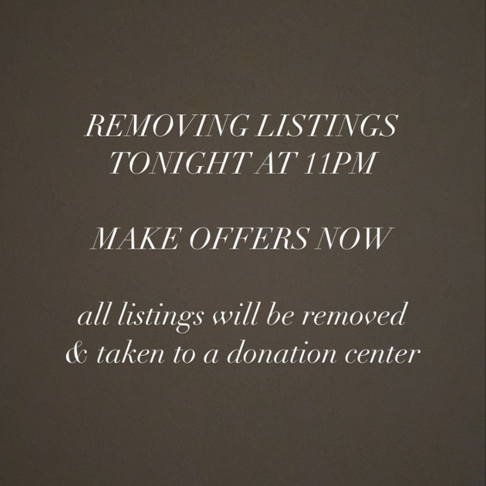 all items will be removed by midnight